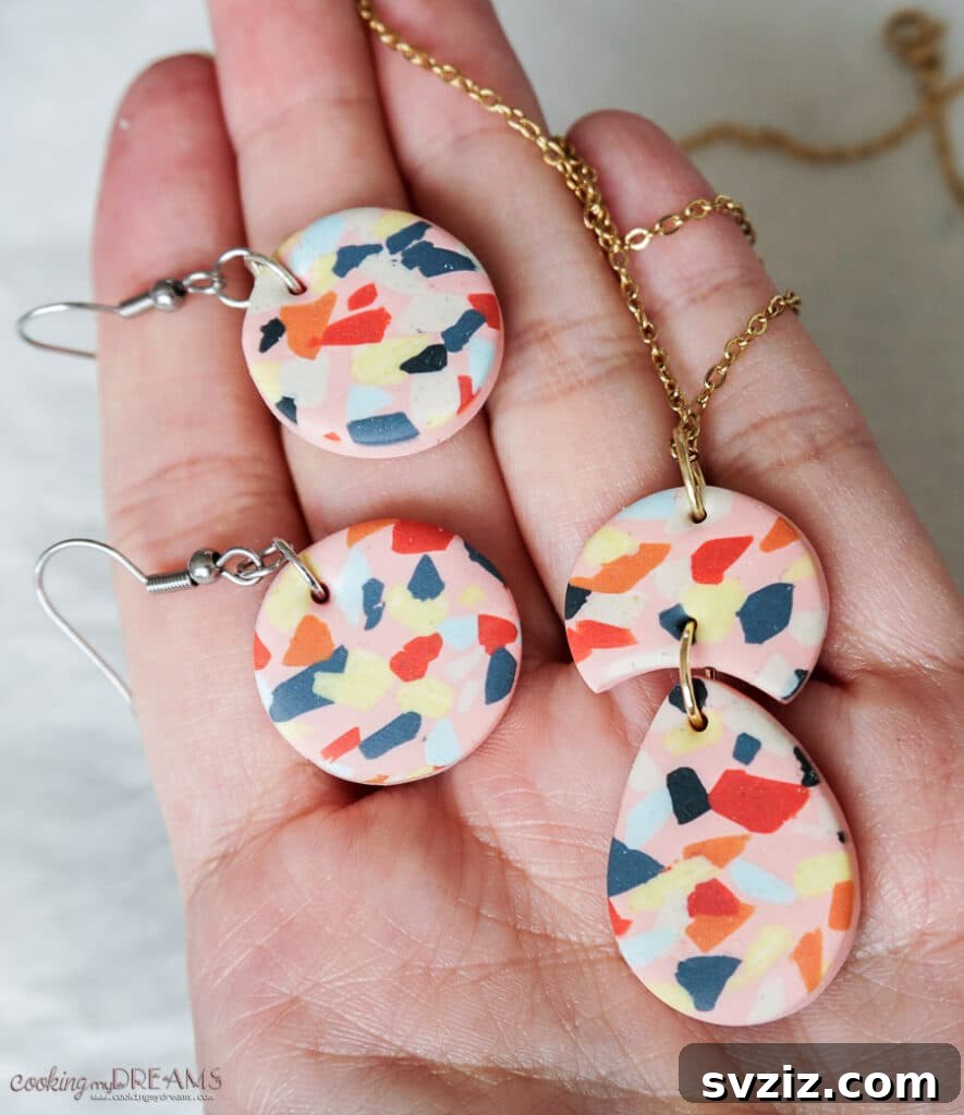 Polymer Clay Terrazzo Jewelry