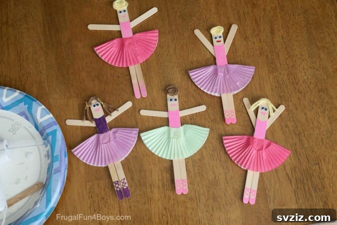 Craft Stick Ballerina Figure