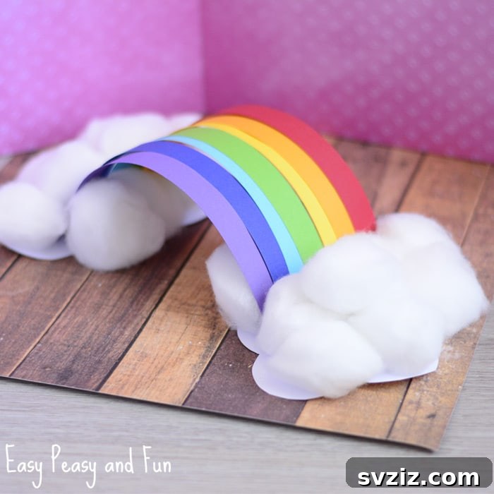 3D Rainbow Paper Craft