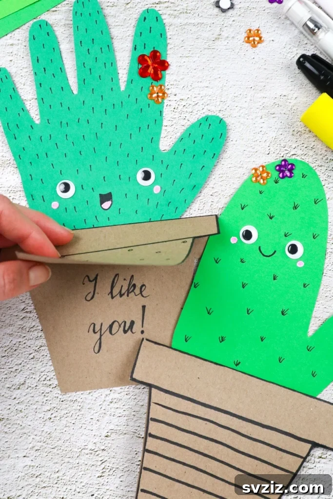 DIY Handprint Cactus