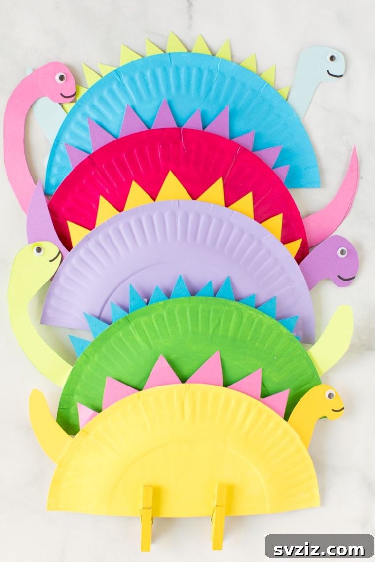 Paper Plate Dinosaur Craft