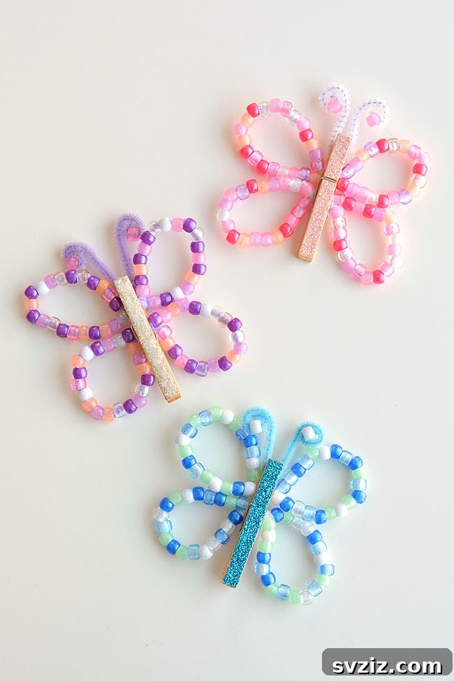 Beaded Pipe Cleaner Butterflies