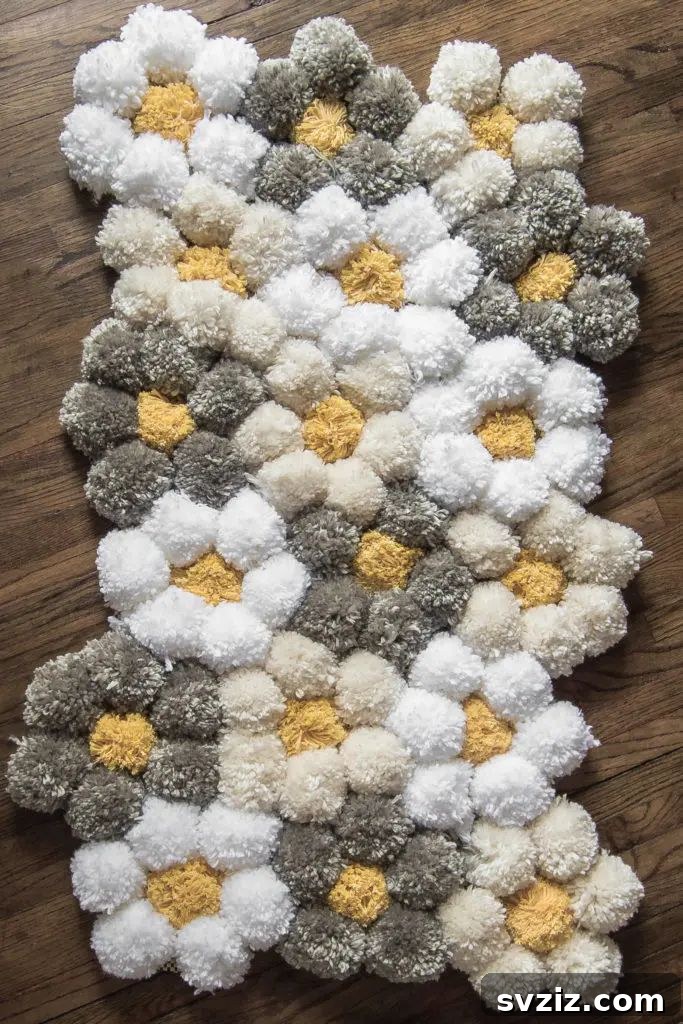 Luxurious DIY Pom-Pom Rugs for Home Comfort