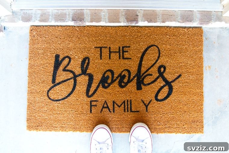 Custom Cricut Welcome Doormats for Personalized Entryways