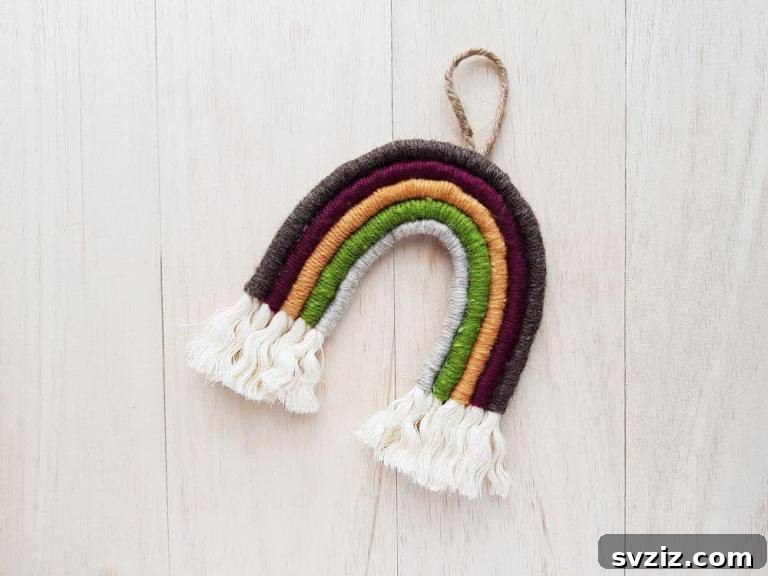 Colorful Macrame Rainbow Wall Hanging for Sale