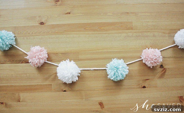 Festive Pom-Pom Garlands for Celebrations and Decor