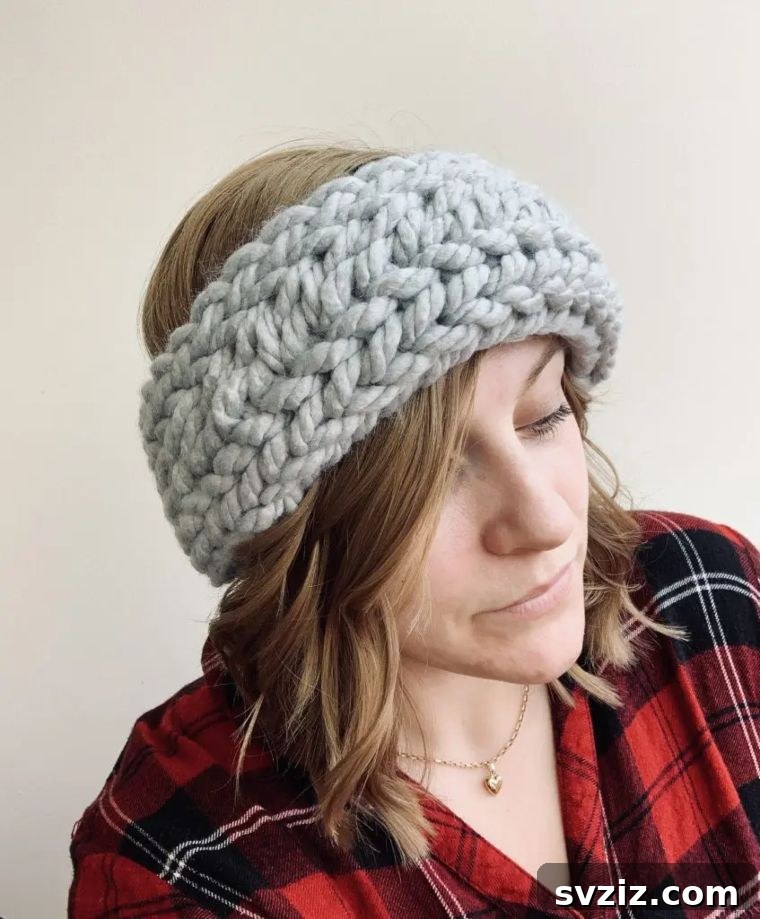 Cozy Finger Knitted Ear Warmers to Handmake