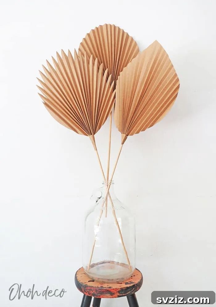 DIY Paper Palm Leaf