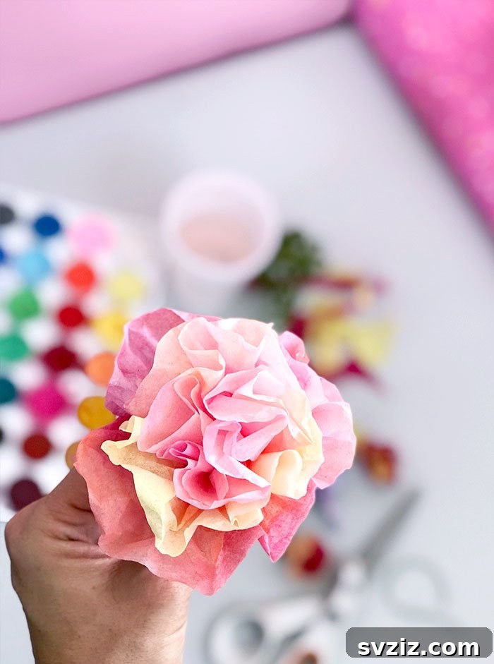 DIY Tissue Paper Flowers