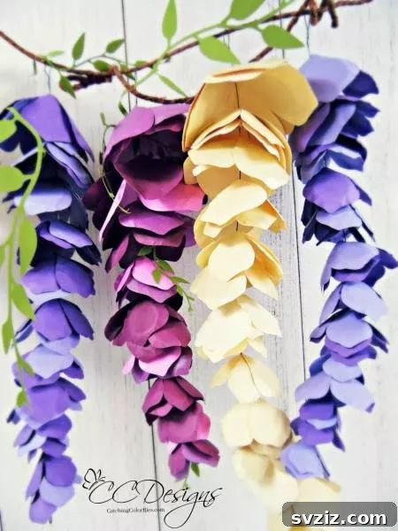 Hanging Wisteria Paper Craft