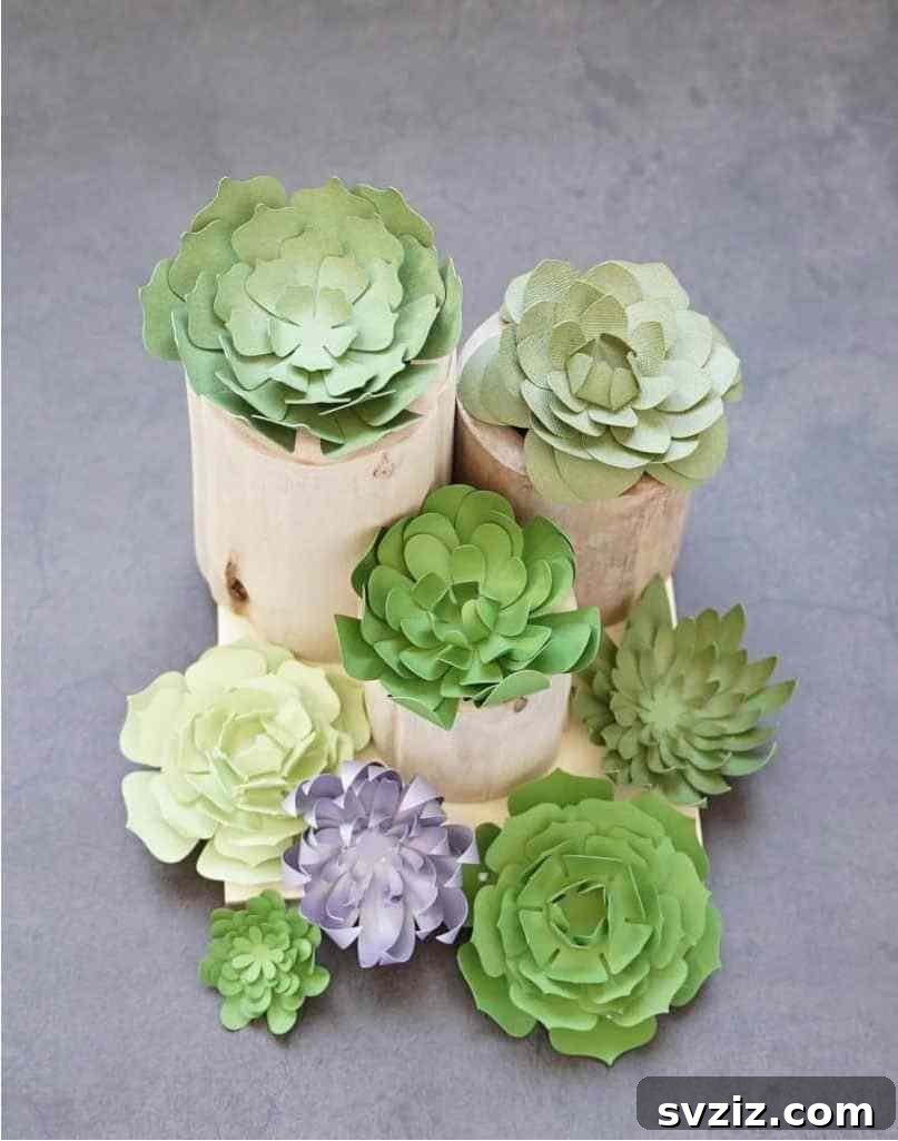 DIY Paper Succulents