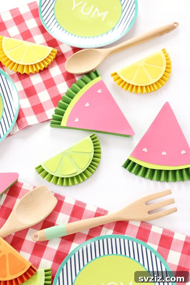 Summer Fruity Paper Medallions