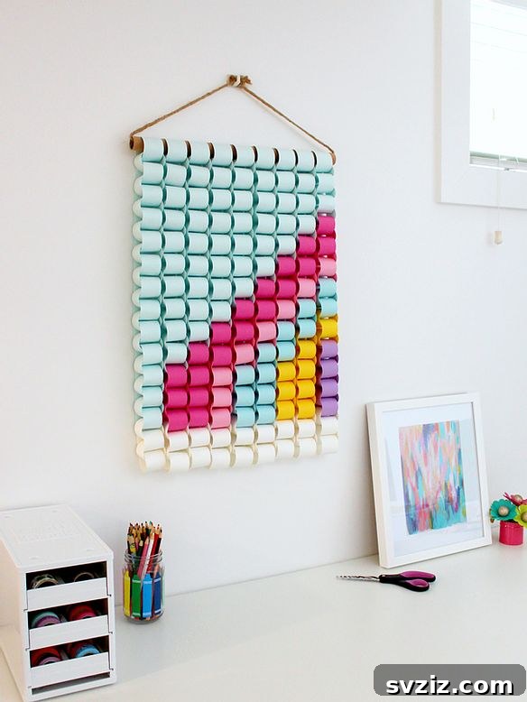 DIY Paper Chain Rainbow Wall Hanging