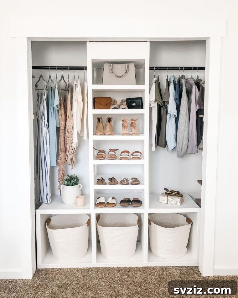 Unlock Your Closet's Potential: 23 Smart Shelving Ideas 18 Doorless Closet