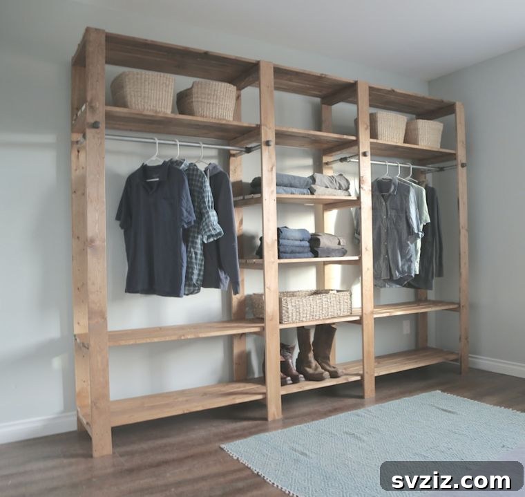 Unlock Your Closet's Potential: 23 Smart Shelving Ideas 10 Freestanding Wooden Closet