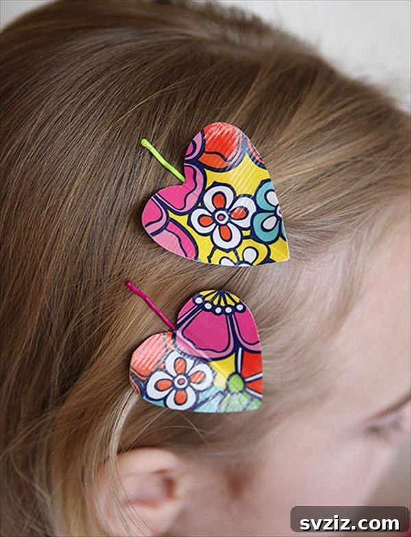 Custom DIY Duct Tape Hair Pins