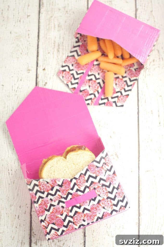 Adorable Duct Tape Lunch Bags