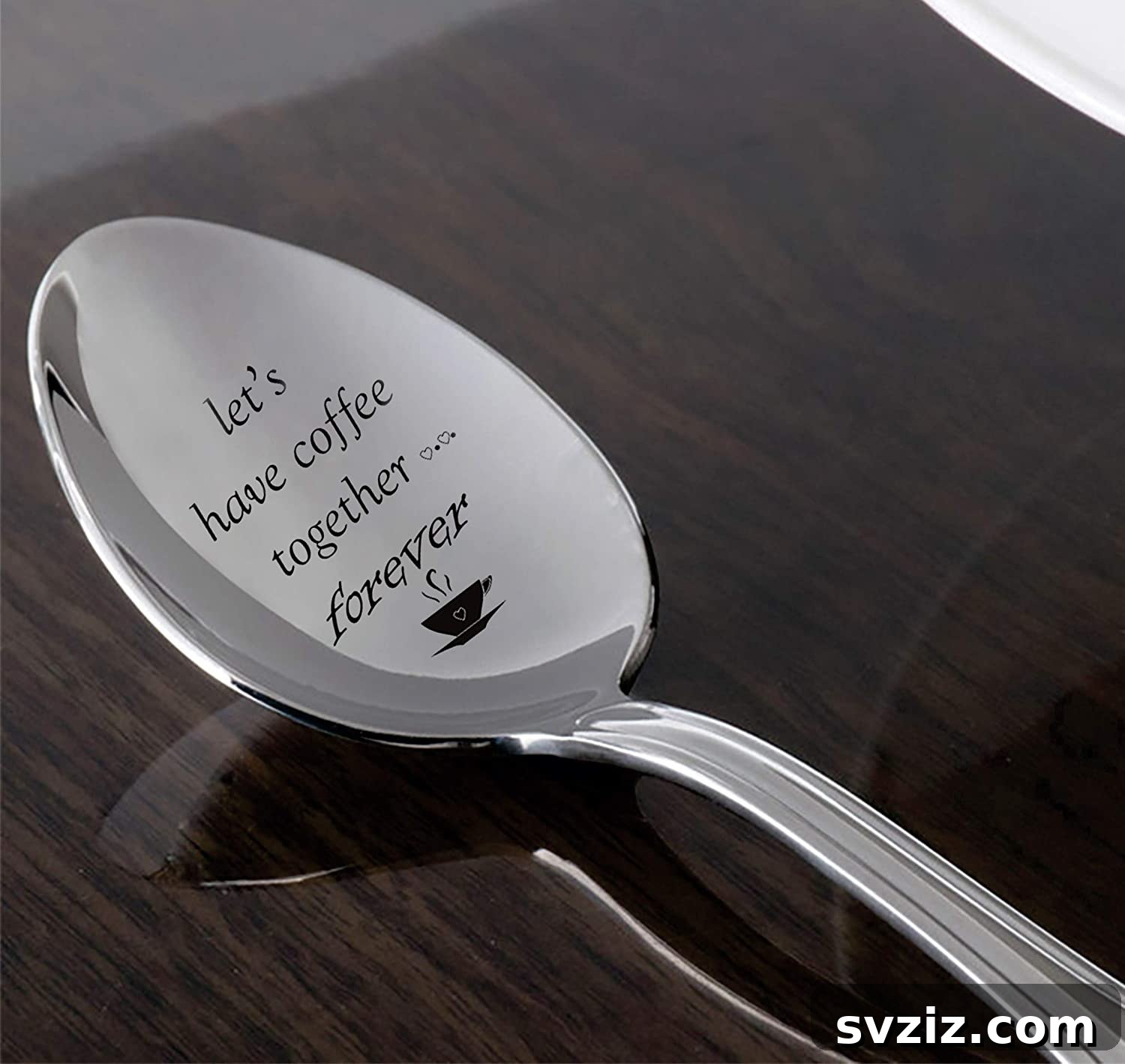 41 Creative Anniversary Ideas He'll Love 26 Engraved 'Coffee Together Forever' spoon, unique anniversary gift for coffee lovers