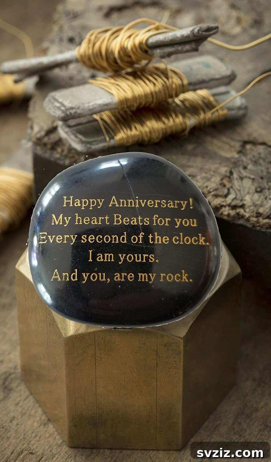 41 Creative Anniversary Ideas He'll Love 34 Engraved anniversary rock keepsake, unique sentimental gift for husband or boyfriend