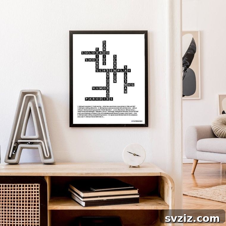 crossword wall art