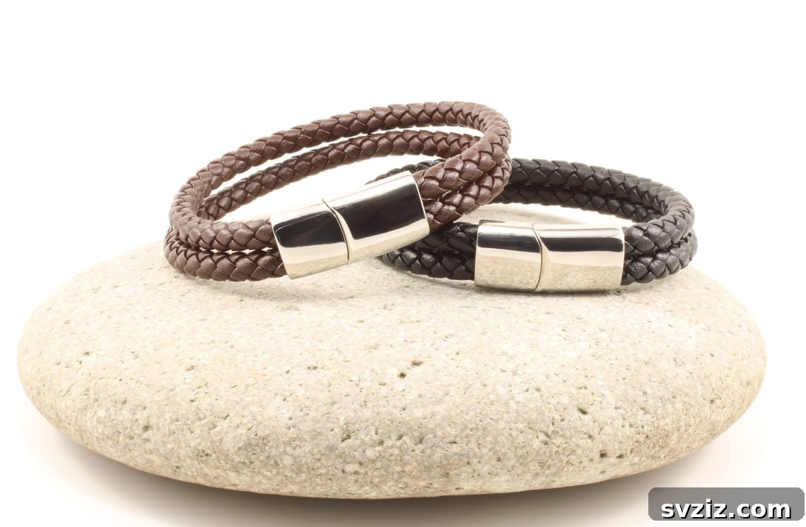 mens leather bracelet