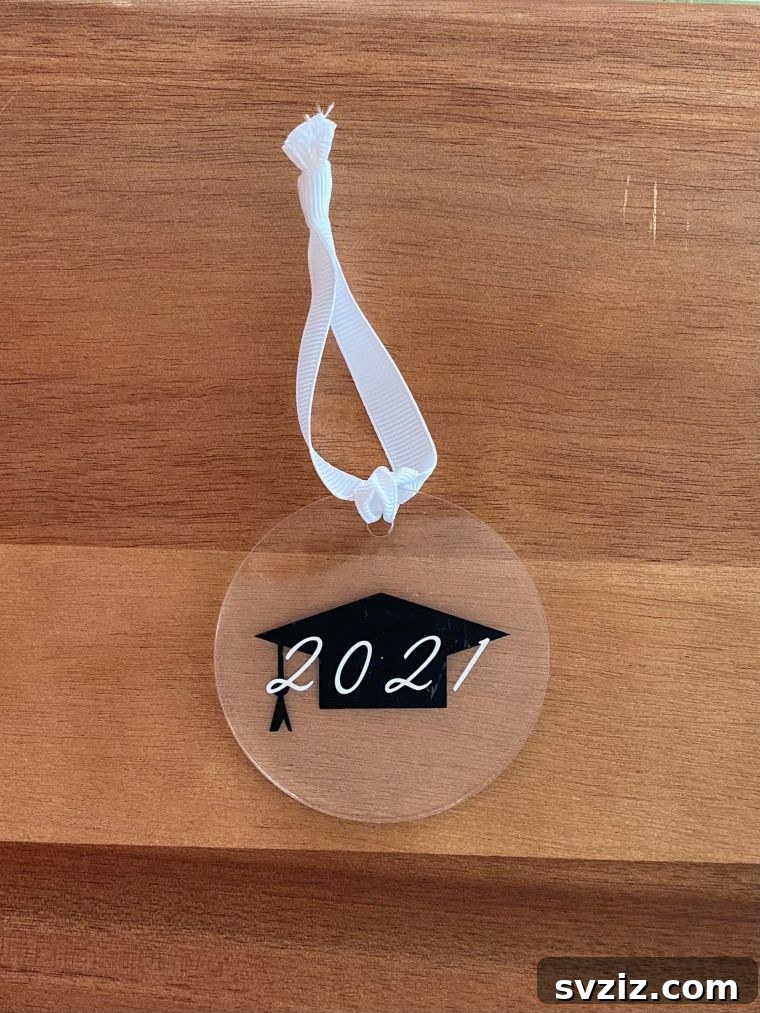 clear grad ornament