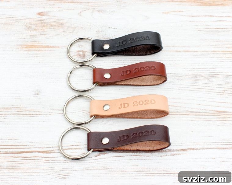 leather keychain