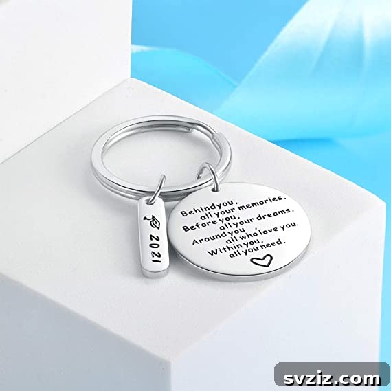 engraved grad keychain