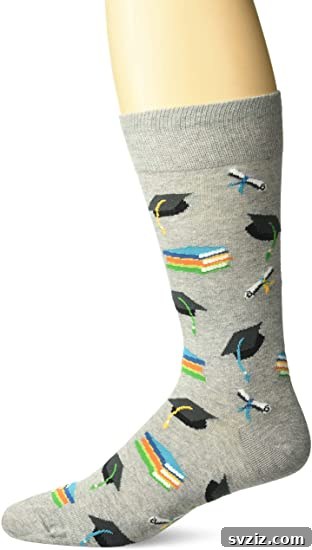 grad themed dress socks