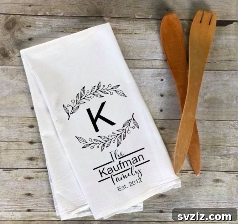 27 Brilliant Wedding Gift Ideas for Newlyweds 15 last name tea towel
