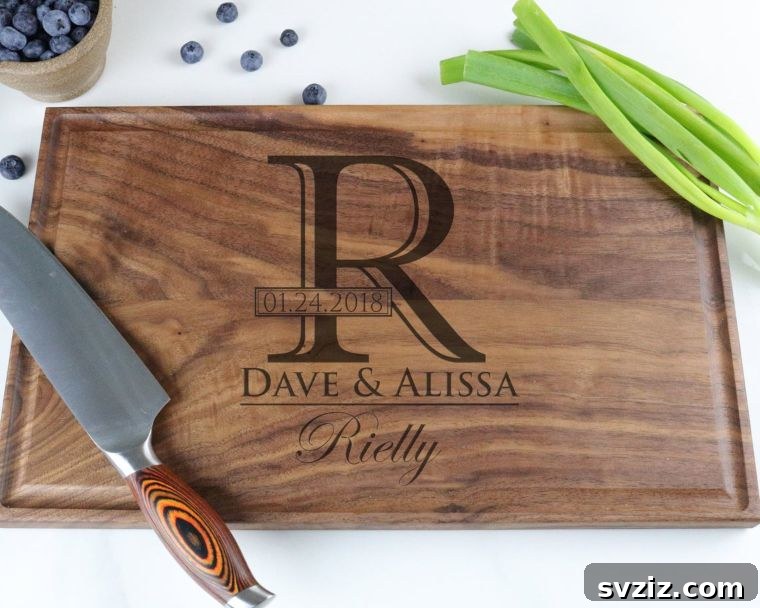 27 Brilliant Wedding Gift Ideas for Newlyweds 17 engraved cutting board