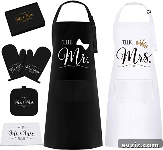 27 Brilliant Wedding Gift Ideas for Newlyweds 8 mr and mrs kitchen set