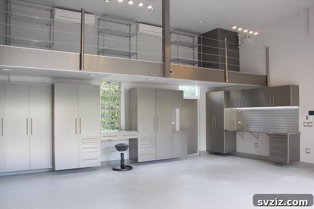 21 Genius Garage Ceiling Storage Ideas for Ultimate Space Saving 19 Dedicated garage storage loft for optimal organization