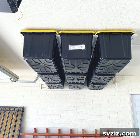 21 Genius Garage Ceiling Storage Ideas for Ultimate Space Saving 5 Large scale overhead sliding storage for garage
