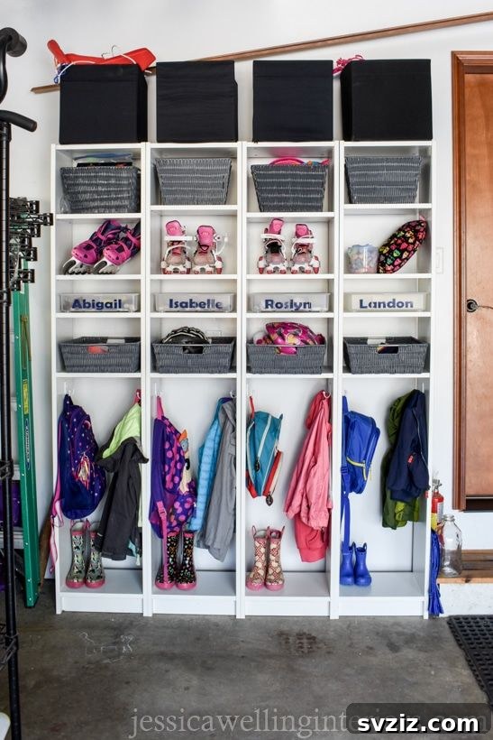 Transform Your Garage: 21 Clever Shelving Solutions 14 kids cubby shelves