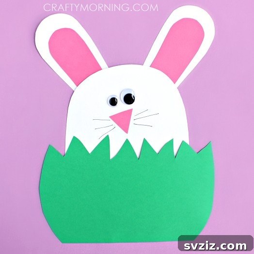 25 Egg-cellent Easter Crafts for Kids 15 Paper Bunny Hiding in the Grass