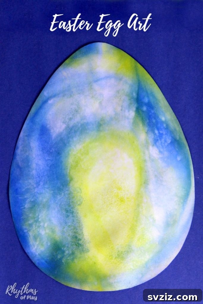 25 Egg-cellent Easter Crafts for Kids 16 Watercolor Surprise Easter Egg Art