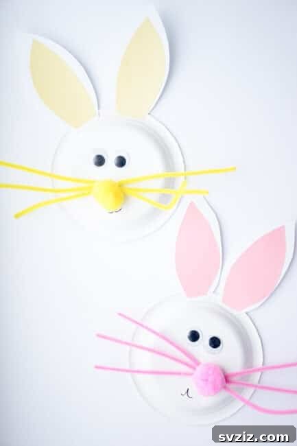 25 Egg-cellent Easter Crafts for Kids 3 Paper Plate Easter Bunny Craft