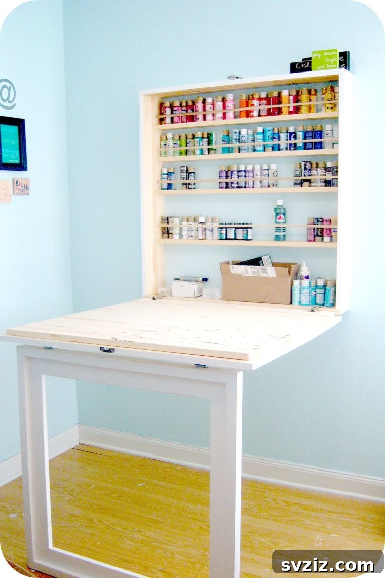 Inspiring DIY Craft Desk Designs for Your Ideal Studio 13 Built-In Craft Table