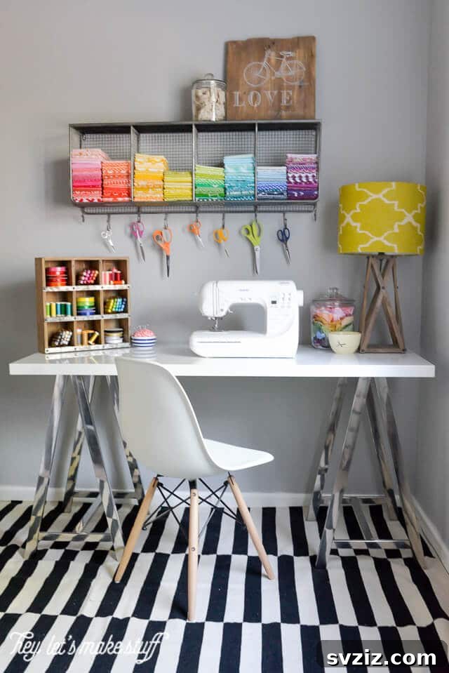 Inspiring DIY Craft Desk Designs for Your Ideal Studio 19 Sewing Spot
