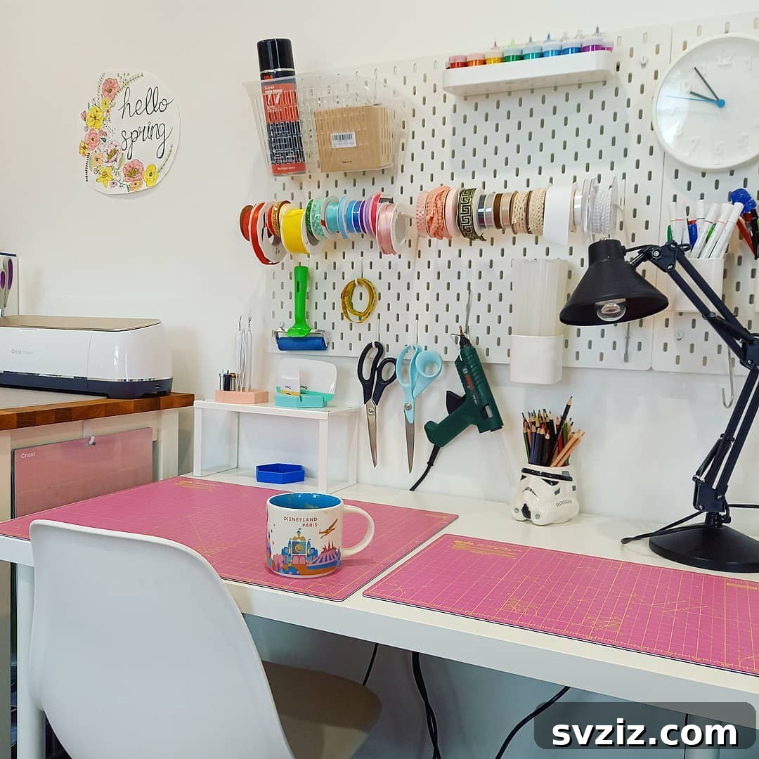 Inspiring DIY Craft Desk Designs for Your Ideal Studio 3 basic DIY desk with pink mats