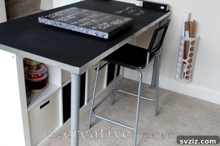 Inspiring DIY Craft Desk Designs for Your Ideal Studio 23 black and white counter desk