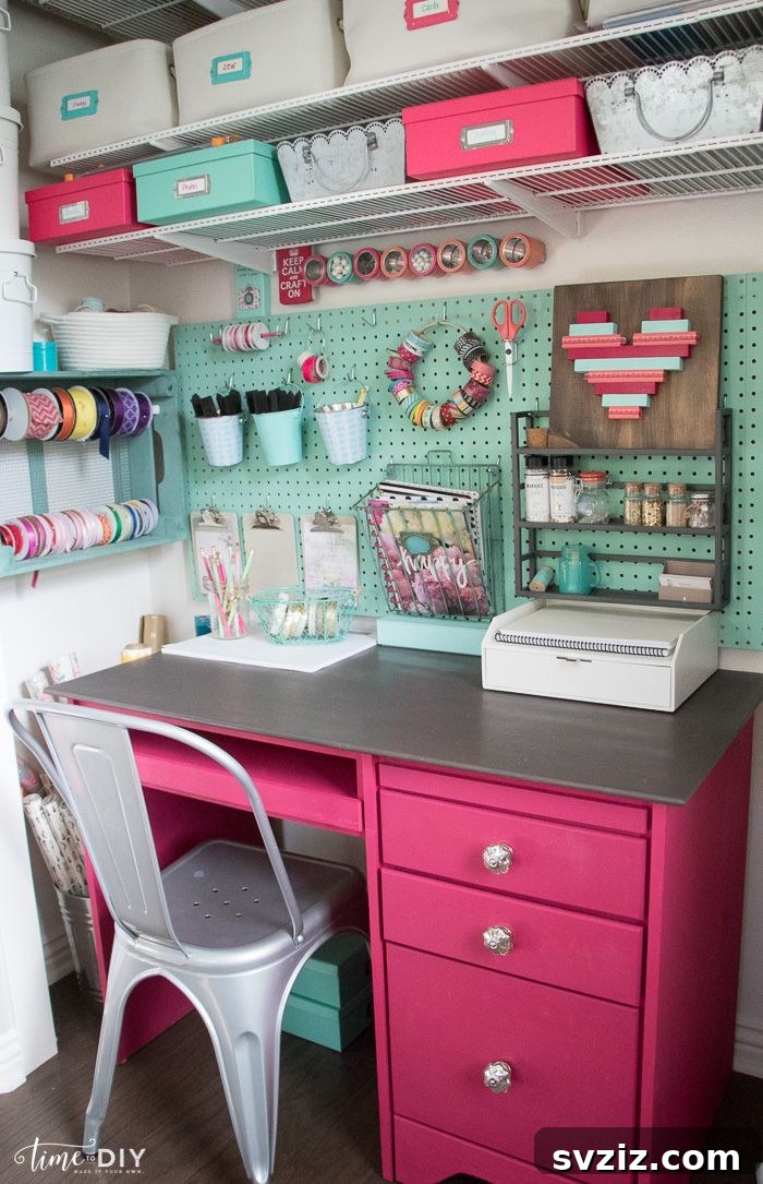 Inspiring DIY Craft Desk Designs for Your Ideal Studio 4 pink desk
