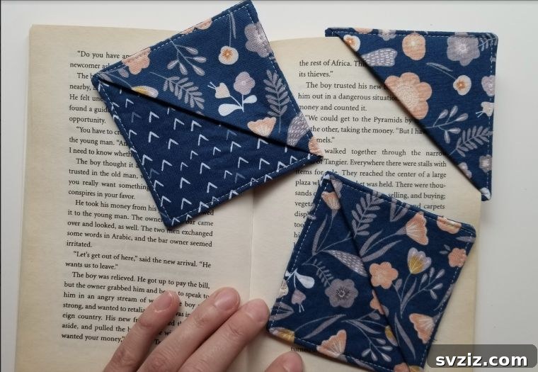 Stylish Fabric Bookmarks, an ideal gift for avid readers.