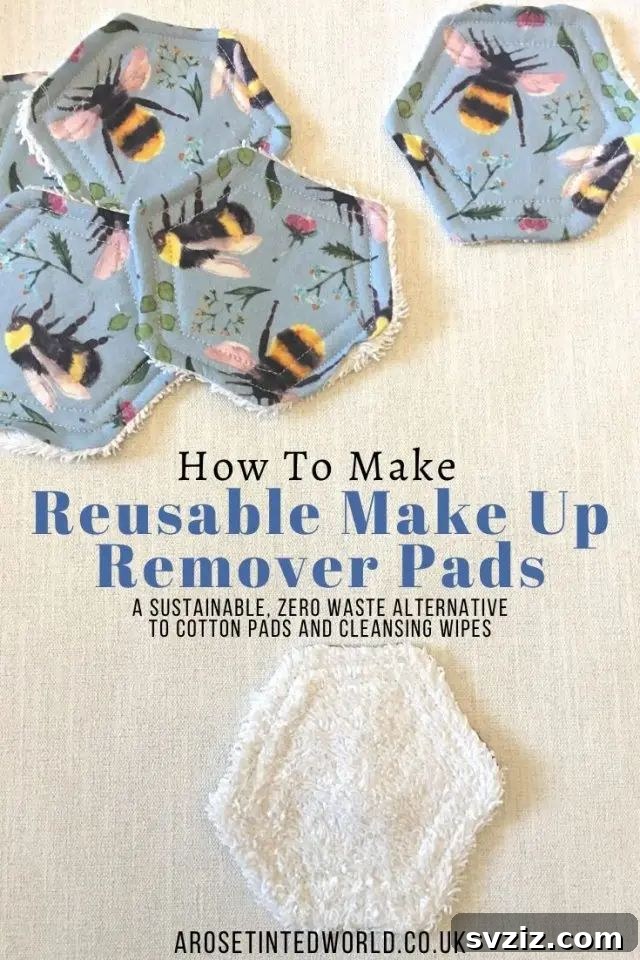 Eco-friendly Reusable Make-Up Remover Pads made from soft fabric scraps.