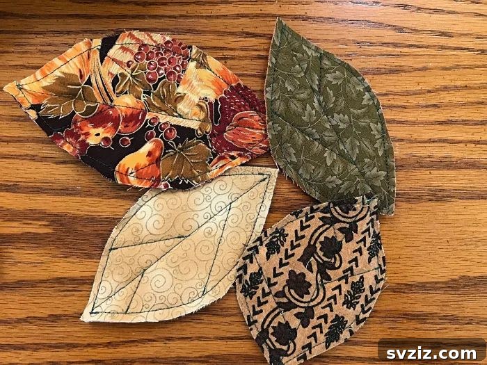 Seasonal Fall Leaves Fabric Table Runner, perfect for autumn decor.