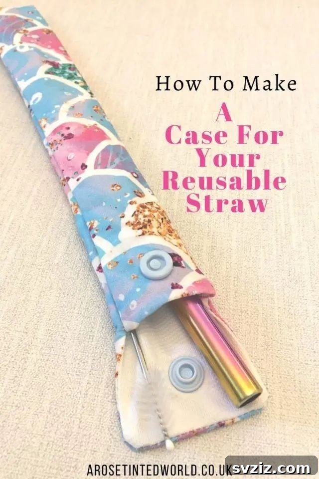 Eco-friendly Reusable Straw Case for bamboo or stainless steel straws.