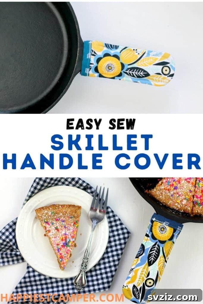 Practical DIY Skillet Handle Cover sewing project for kitchen safety.