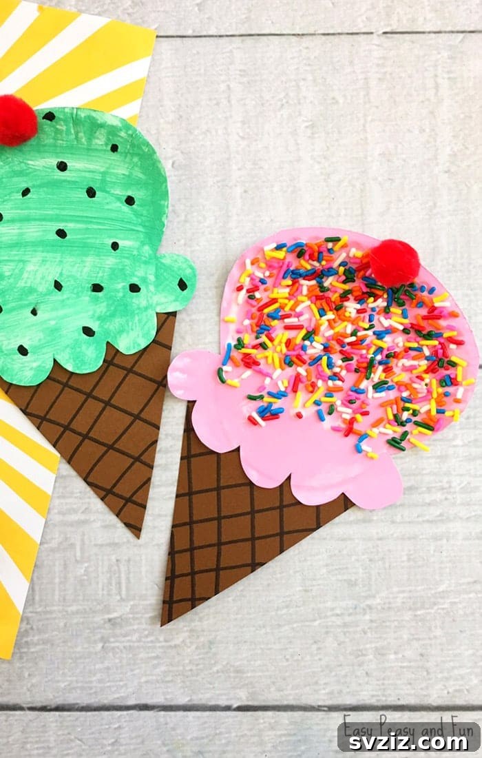 Paper Plate Ice Cream Craft