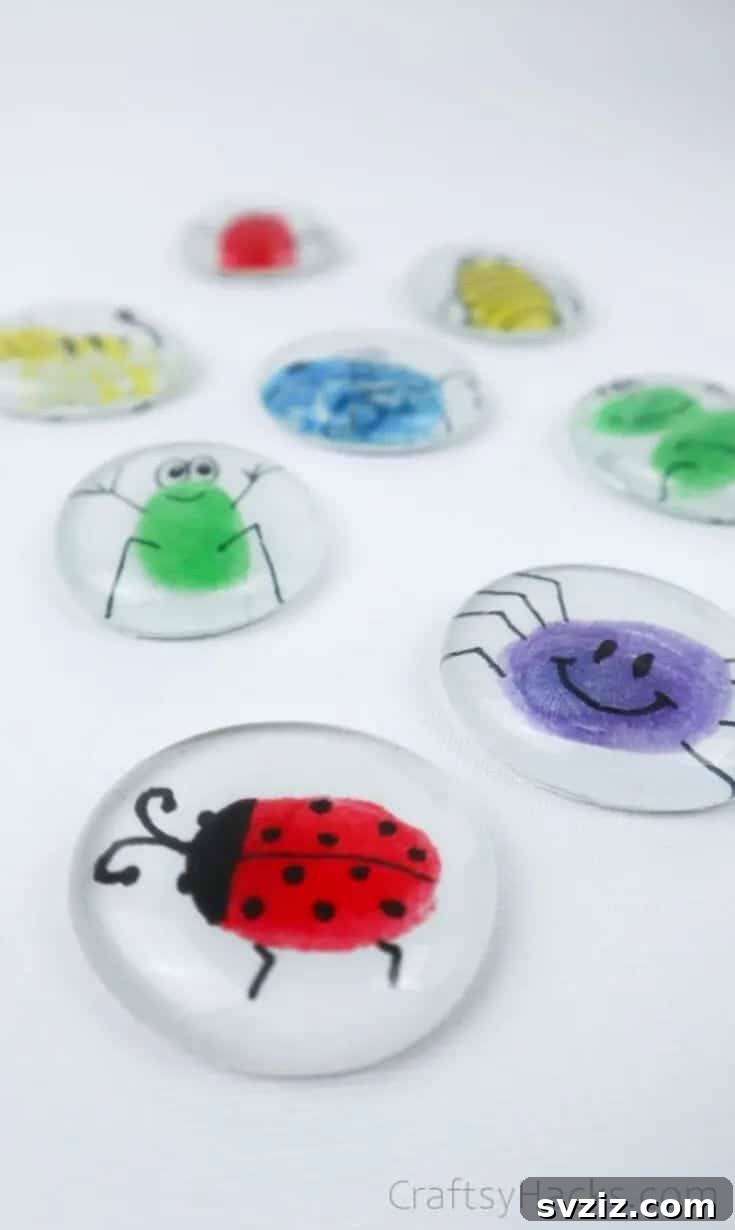 DIY Fingerprint Glass Magnets